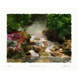 Lithograph "Tropical Waterfall" by Livitin In. #1496931