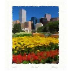 Lithograph "City Park"  by Livitin In. #1496932