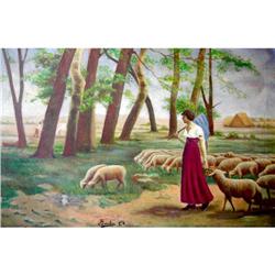 Amazing Camille Bombois Oil Painting, Shepperd #1497030