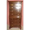 Image 1 : Chippendale Style Chest On Chest With Desk #1497048