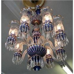 Cobalt Blue and Clear Crystal Chandelier #1497114