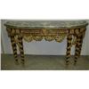 Image 1 : Inlaid Marble Top Console Hall Foyer Table #1497121