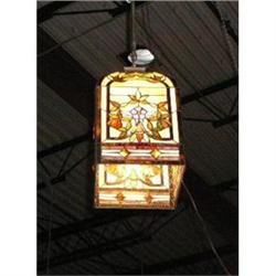 Stained Glass Lantern Chandelier Fixture #1497127