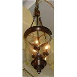 Etched Glass Ceiling Fixture Lantern Chandelier#1497135
