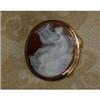 Image 1 : Vintage 14K Yellow Gold Helmit Shell Cameo Muse#1497370