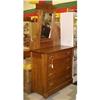 Image 1 : 1890's Oak Dresser with Mirror (Must be picked #1497453
