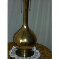 Antique Gold Crackle Glaze Lamp Double Socket #1497657