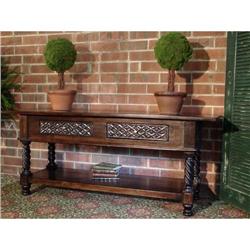 EUROPEAN JACOBEAN BARLEY TWIST CONSOLE TABLE #1497661