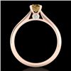 Image 3 : 0.56 ctw Intense Fancy Yellow Diamond Art Deco Ring 18k Rose Gold - REF-72R3K