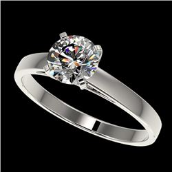 1.05 ctw Certified Quality Diamond Engagment Ring 10k White Gold - REF-139K2Y