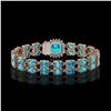 Image 3 : 17.67 ctw Swiss Topaz & Diamond Bracelet 14K Rose Gold - REF-178H2R