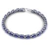 Image 3 : 15 ctw Tanzanite & VS/SI Diamond Eternity Bracelet 10k White Gold - REF-143H6R