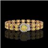 Image 1 : 14.21 ctw Citrine & Diamond Bracelet 14K Rose Gold - REF-178F2M