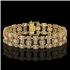 Image 1 : 11.02 ctw Morganite & Diamond Row Bracelet 10K Yellow Gold - REF-245G5W