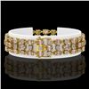 Image 2 : 11.02 ctw Morganite & Diamond Row Bracelet 10K Yellow Gold - REF-245G5W