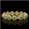 Image 2 : 33.05 ctw Tourmaline & Diamond Victorian Bracelet 14K Yellow Gold - REF-982H8R