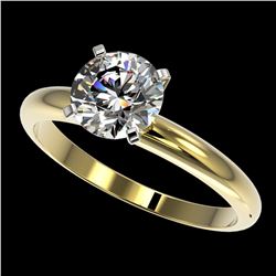 1.57 ctw Certified Quality Diamond Engagment Ring 10k Yellow Gold - REF-271A8N