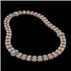 Image 2 : 29.98 ctw Rare Oval Diamond Necklace 18K Rose Gold - REF-3584G9W