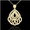 Image 2 : 1.50 ctw Micro Pave VS/SI Diamond Necklace 18k Yellow Gold - REF-154M8G
