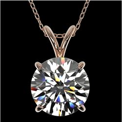 2.03 ctw Certified Quality Diamond Necklace 10k Rose Gold - REF-449M5G