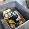 Image 3 : Box of door accessories, and turnbuckles with bin of latches