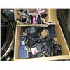 Image 3 : BOX OF DIGITAL CAMERAS AND WOOD BOX OF DIGITAL CAMERA BATTERY CHARGERS IPHONE DOCK SPEAKER SYSTEM