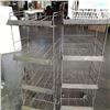 Image 2 : Three retail display wire shelves and two pitchfork heads