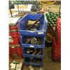 Image 2 : 4 STACKING ACRO MILLS ORGANIZER BINS WITH ASSORTED PAINTING AND RENOVATION SUPPLIES