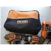 Image 2 : RIDGID CORDLESS TOOLSET WITH CHARGER AND BAG TESTED AND WORKING