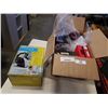 Image 1 : BOX OF ELECTRONICS AND SENNHEISER WIRELESS HEADPHONES