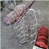 Image 2 : Metal wine rack, metal letter holders and vintage santa tin