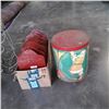 Image 3 : Metal wine rack, metal letter holders and vintage santa tin