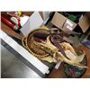 Image 2 : COLORED PLEXI SHELF WITH MODEL TRAIN TRACK AND COLLECTIBLES