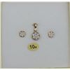 Image 1 : 10KT YELLOW GOLD CZ EARRINGS AND PENDANT W/ APPRAISAL $1270, 21 CZ STONES .042CTS