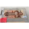 Image 2 : 3  1986 CANADIAN MINT 2 DOLLAR BILLS - 2 IN SEQUENCE, LAST ISSUE