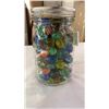 Image 2 : 3 MASON JARS OF MARBLES
