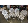 Image 2 : 4 WHITE METAL PATIO CHAIRS