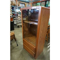 OAK GLASS DOOR CABINET