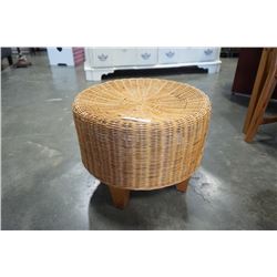 ROUND RATTAN FOOTSTOOL