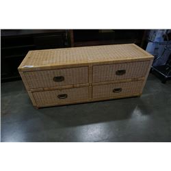 WICKER 4 DRAWER DRESSER