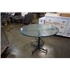 Image 1 : OVAL METAL GLASSTOP PATIO TABLE