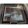 Image 2 : ROBERT BATEMAN PRINT WINTER SUNSET MOOSE