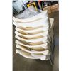 Image 2 : 8 WHITE STACKING CHAIRS
