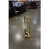 Image 1 : BRASS FIREPLACE COMPANION SET