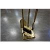 Image 2 : BRASS FIREPLACE COMPANION SET