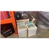 Image 1 : 4 PLASTIC ORGANIZERS, BOX OF BIRD FEEDERS AND ESTATE GOODS