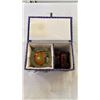 Image 2 : REVERSE PAINTED CHINESE BALL AND SET OF 4 HAND PAINTED MINI EGGS ON STANDS