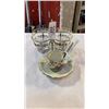 Image 1 : MID CENTURY GOBLET SET WITH CARRY STAND AND BAVARIAN DISH AND SMALL TEACUP