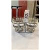Image 2 : MID CENTURY GOBLET SET WITH CARRY STAND AND BAVARIAN DISH AND SMALL TEACUP