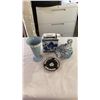 Image 1 : WEDGEWOOD DISH AND VASE, CERAMIC TEAPOT AND BOX